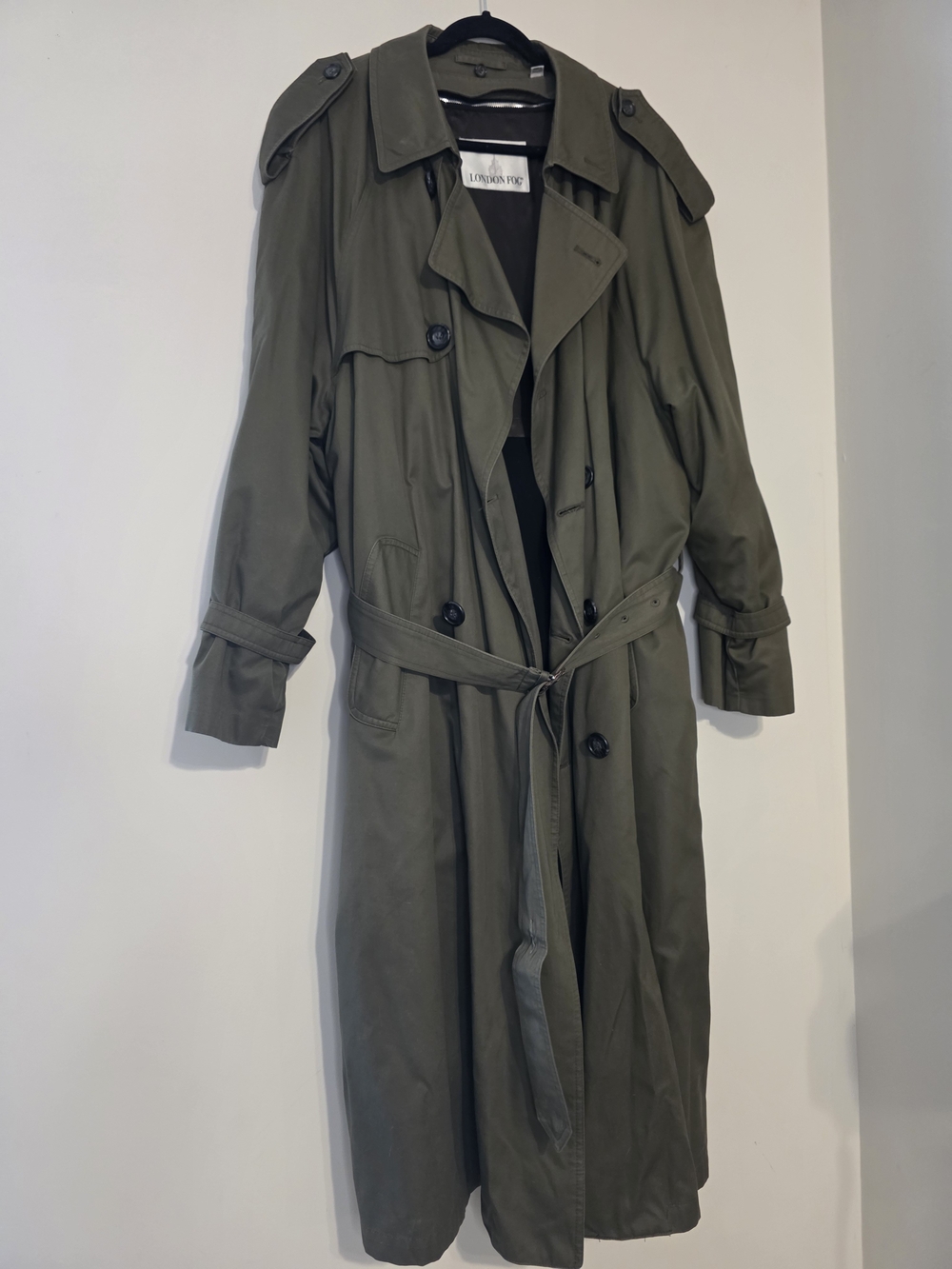 London Fog Olive Green Jacket with Dark Inner Lining